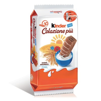 kinder Colazione più Latte, Malto e 5 Cereali 10 Pezzi Ferrero - 300 g
