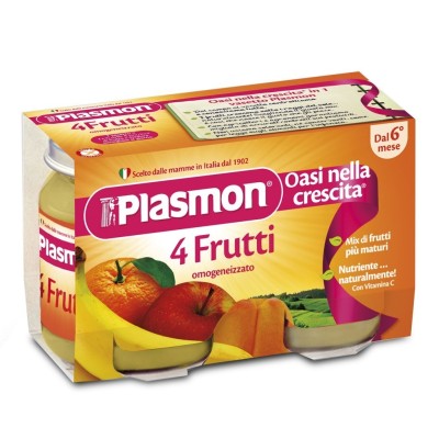 Omogeneizzato Plasmon 4 frutti - 2 x 104 g 