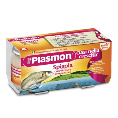 Omogeneizzato Plasmon Spigola e Branzino - 2 x 80 g 