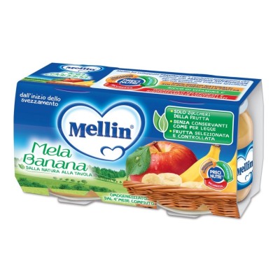 Omogeneizzato Mela Banana Mellin - 2 X 100 g