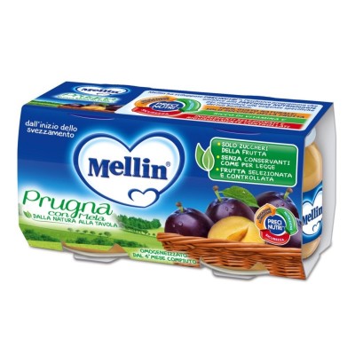 Omogeneizzato Prugna con Mela Mellin - 2 X 100 g