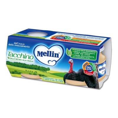 Omogeneizzato Tacchino Mellin - 2 x 80 g 