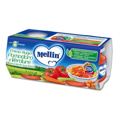 Primo Sugo Pomodoro e Verdure Mellin - 2 x 80 g 