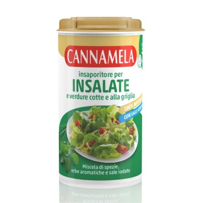 Insaporitore per Insalate e Verdure Cotte e alla Griglia con Sale Iodato Cannamela - 90 g