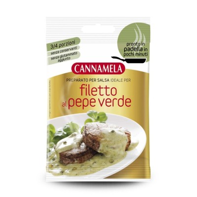 Preparato per Salsa Ideale per Filetto al Pepe Verde Cannamela - 30 g