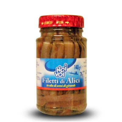 Filetti di Alici in Olio di Semi di Girasole Distese Noi&Voi - 140 g