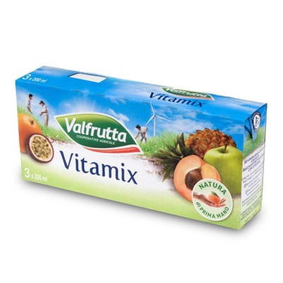 Bevanda Gusto Vitamix brick Valfrutta - 3 x 200 ml