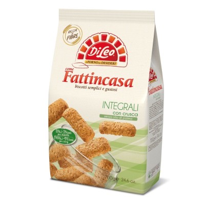 Biscotti Fattincasa Integrali con Crusca senza Olio di Palma Di Leo - 700 g