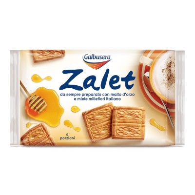 Biscotto Zalet con Malto d'Orzo e Miele Millefiori Italiano Galbusera - 500 g