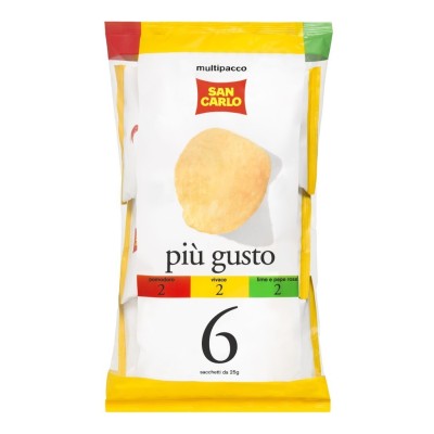 Patatina Multipack 6x25g più gusto San Carlo - 150 g