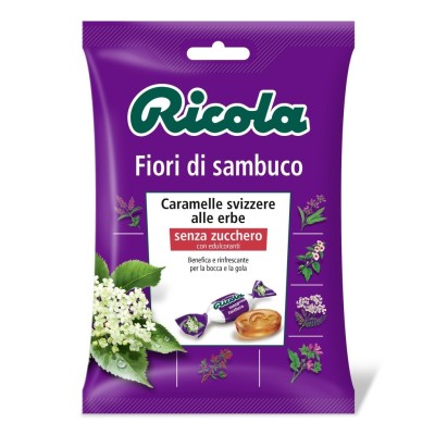 Caramelle fior di Sambuco Senza Zucchero in Busta Ricola - 70 g