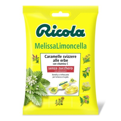 Caramelle Melissa Limoncella con Vitamina C Senza Zucchero in Busta Ricola - 70 g