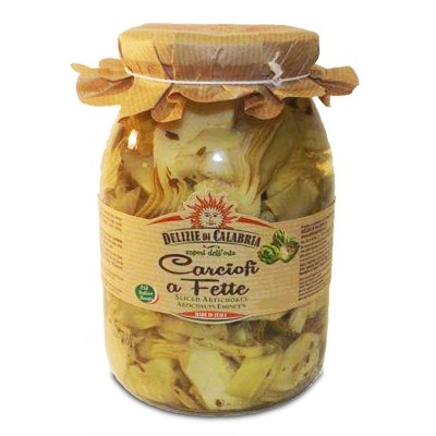 Carciofi a Fette in Olio di Semi di Girasole Delizie di Calabria - 950 g