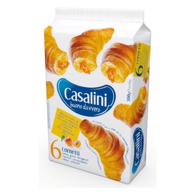 Cornetto Senza Zucchero Albicocca 6pezzi Casalini - 300 g