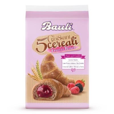 Croissant 5 Cereali Mora e Lampone 6x50g Bauli - 300 g
