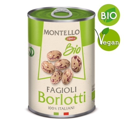 Fagioli Borlotti Bio Lessati Naturali Montello D'amico - 400 g
