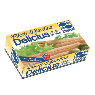 Filetti di Sardina all'Olio di Oliva Delicius - 120 g