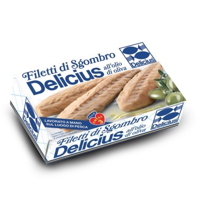 Filetti di Sgombro all'Olio di Oliva Delicius - 125 g