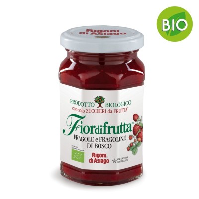 Confettura Fiordifrutta Bio Fragole e Fragoline di Bosco Rigoni di Asiago - 330 g