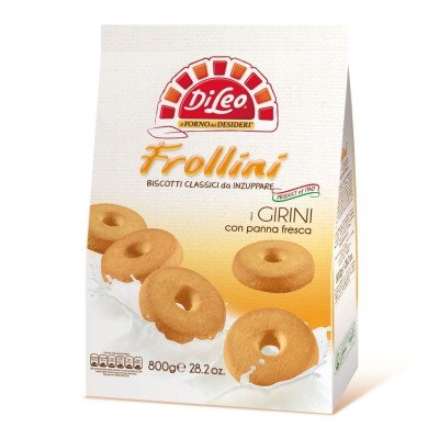 Biscotti Frollini Girini con Panna Fresca Di Leo - 800 g