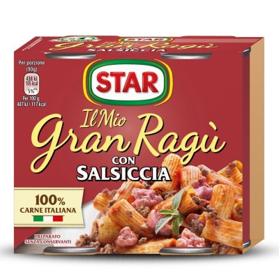 Il Mio Gran Ragù con Salsiccia Star - confezione 2 da 180 g