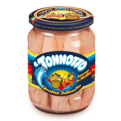 Il Tonnotto Qualità Yellowfin Lavorato in Sicilia in Olio di Oliva L'Isola D'Oro - 540 g