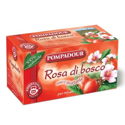 Infuso Rosa di Bosco Tonico e Dissetante 20 Filtri Pompadour - 70 g