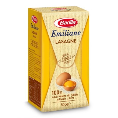 Pasta  Emiliane  Lasagne  all'Uovo Barilla - confezione da 500 g