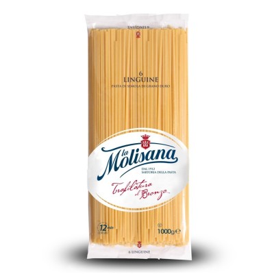 Pasta Linguine n°6 trafilate al Bronzo di Semola di Grano Duro La Molisana - confezione da 1000 g