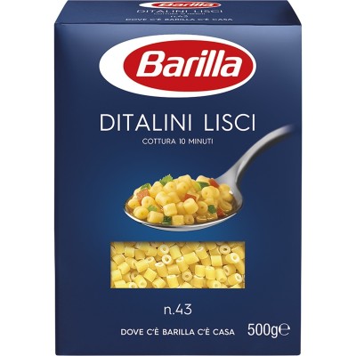 Pasta  Ditalini Lisci Barilla - confezione da 500 g