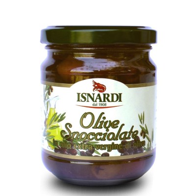 Olive Snocciolate Taggiasche in Olio Extra Vergine di Oliva Isnardi - 175 g