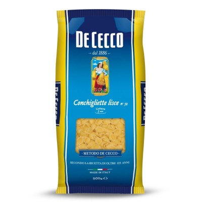 Pasta  Conchigliette Lisce De Cecco  - confezione da 500 g