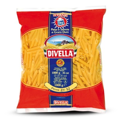 Pasta Penne Ziti di Semola di Grano Duro Divella - confezione da 1000 g