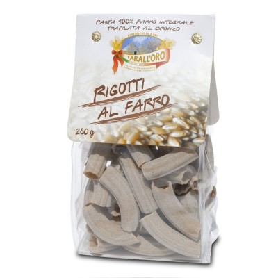 Pasta Rigotti 100% al Farro Integrale Trafilata in Bronzo Tarall'oro - confezione da 250 g