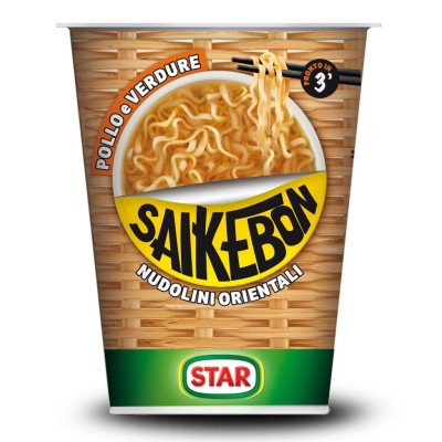 Saikebon Nudolini Orientali Pollo e Verdure Star - 60 g