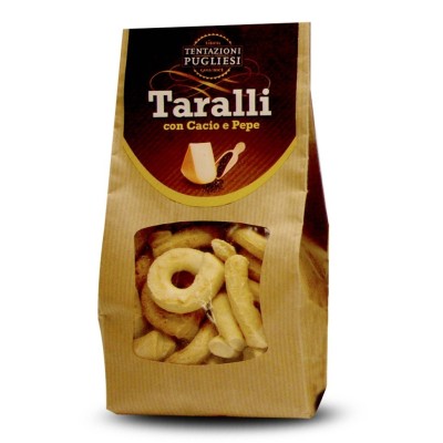 Taralli Pugliesi con Cacio e Pepe Tentazioni Pugliesi - 250 g