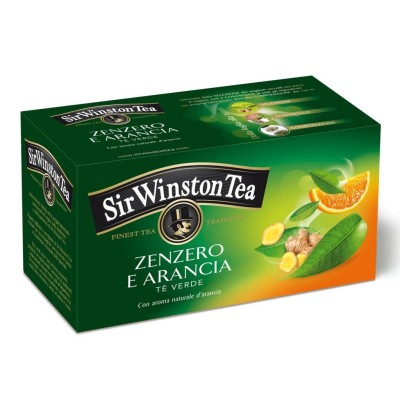 Tè Verde Zenzero e Arancia 20 filtri Sir Winston Tea - 35 g
