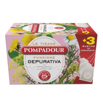 Tisana Depurativa con Tarassaco e Curcuma 15+3 Omaggio Bustine Pompadour - 36 g