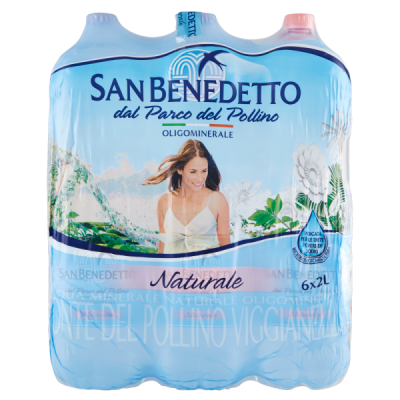 Acqua Minerale Naturale  San Benedetto - 6 Bottiglie da  2 LT