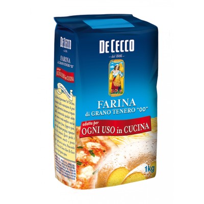 Farina di Grano Tenero Ideale per ogni uso in cucina De Cecco - 1000 g