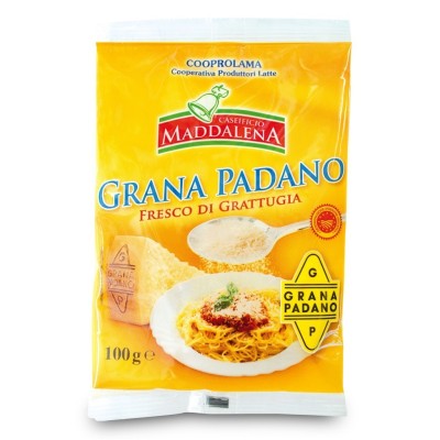 Formaggio Grana Padano DOP Grattugiato Casa Maddalena - 100 g