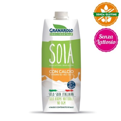 Bevanda di Soia UHT con Calcio 100% Vegetale Senza Lattosio e Senza Glutine Granarolo - 500 ml