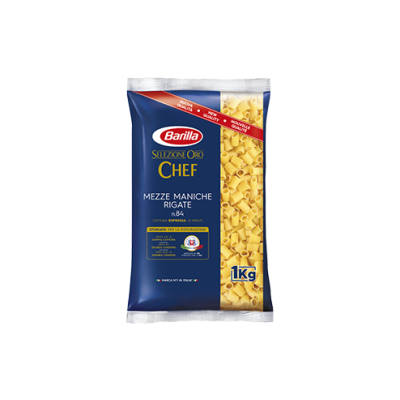 Pasta Mezze Maniche Rigate Selezione Oro di Semola di Grano Duro Barilla - confezione da 1000 g