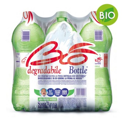 Acqua Minerale Naturale Bio Sant'Anna - 6 Bottiglie da  1 LT