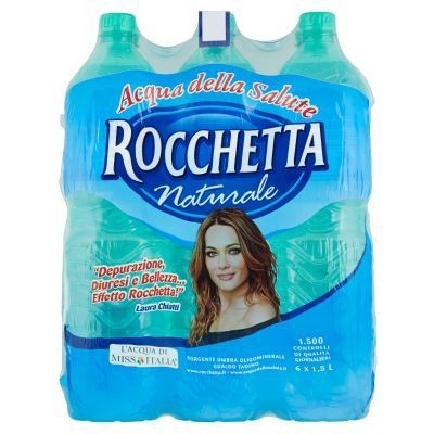 Acqua Minerale Naturale  Rocchetta - 6 Bottiglie da  1,5 LT