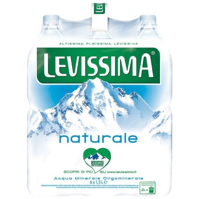 Acqua Minerale Naturale  Levissima - 6 Bottiglie da  1,5 LT