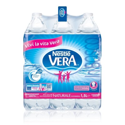 Acqua Minerale Naturale Nestlé  Vera - 6 Bottiglie da  1,5 LT