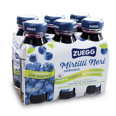 Nettare di Mirtillo Nero Selvatico Zuegg - 6 x 125 ml