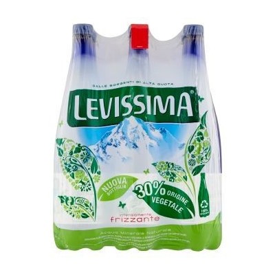 Acqua Minerale Intensamente Frizzante Levissima - 6 Bottiglie da  1 LT