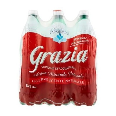 Acqua Minerale Effervescente Naturale  Grazia - 6 Bottiglie da  1 LT